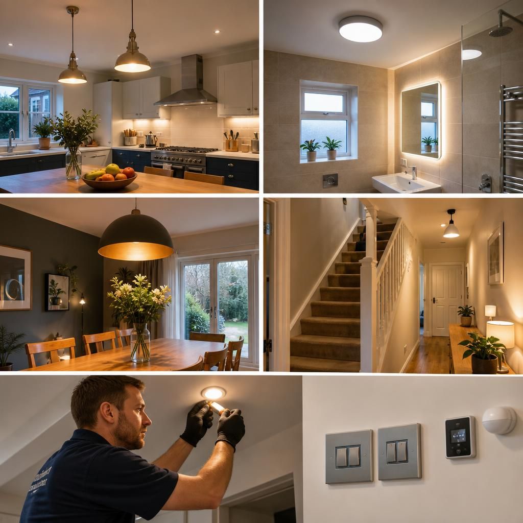 Hallway lighting with two-way switches at each end