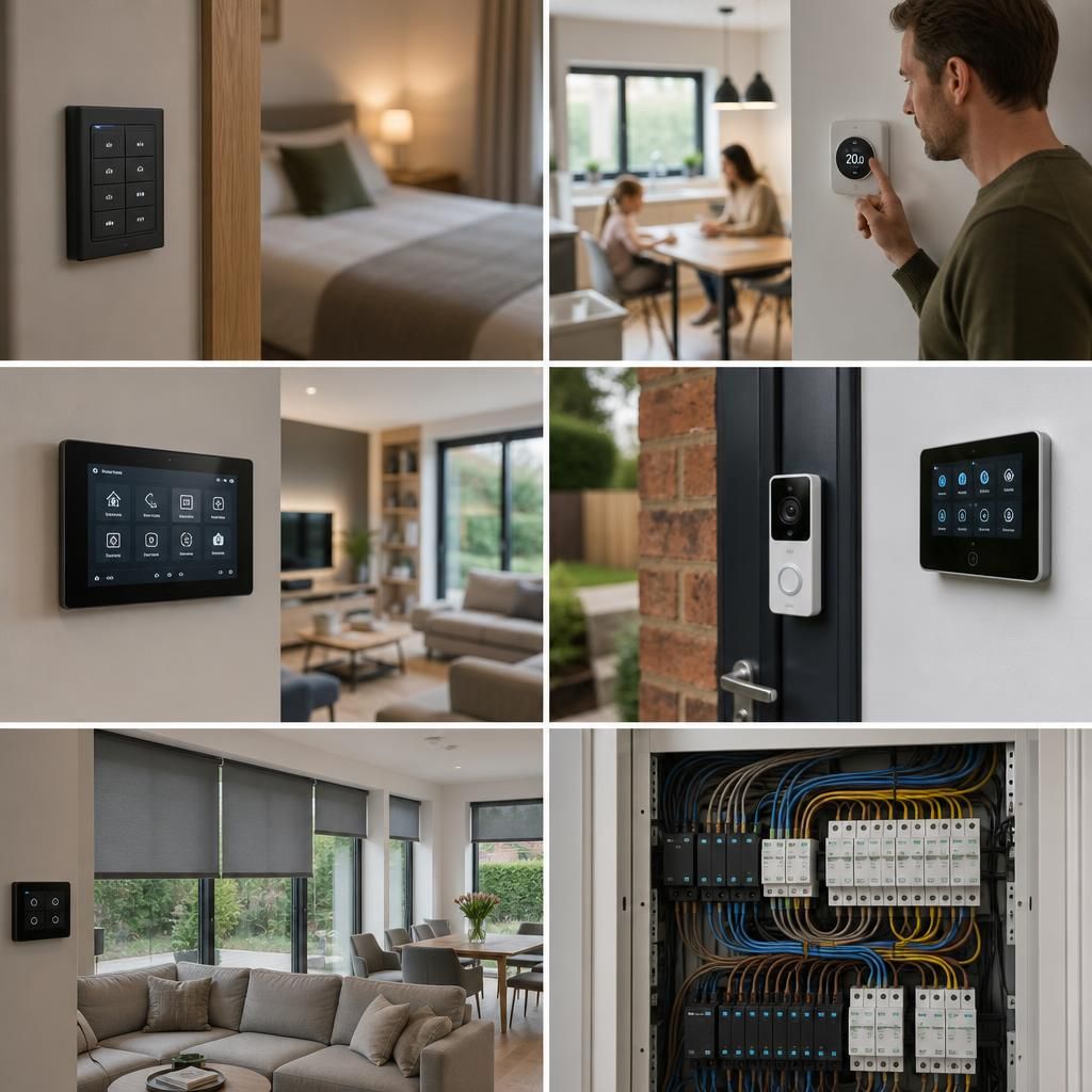Wall-mounted smart heating control in a family home