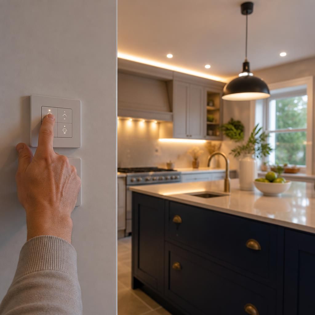 Smart lighting control in a bedroom
