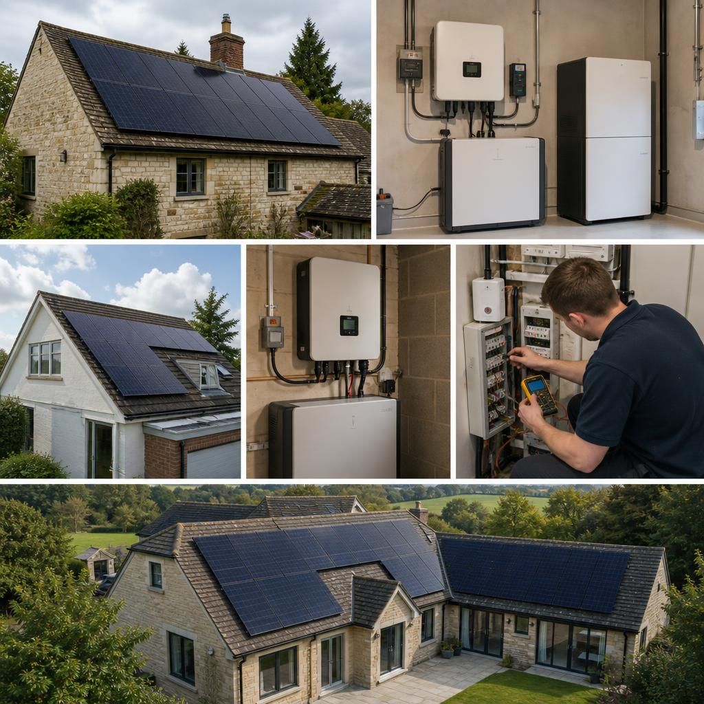 Solar installation equipment positioned neatly in a home utility area